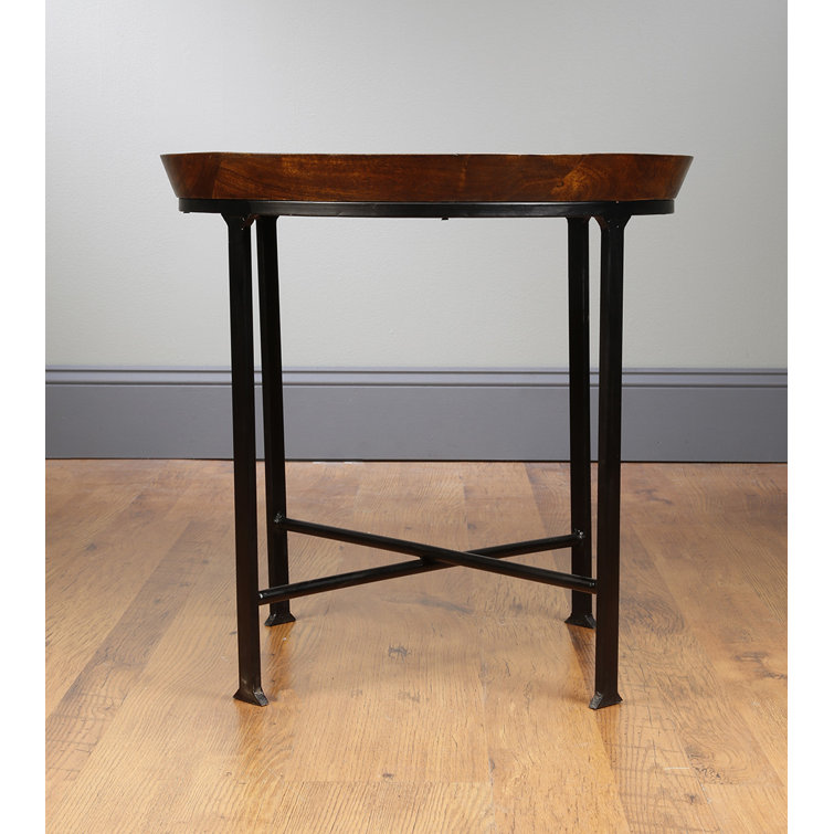 Williston Veda 23'' Tall Solid Wood Tray Top End Table Wayfair